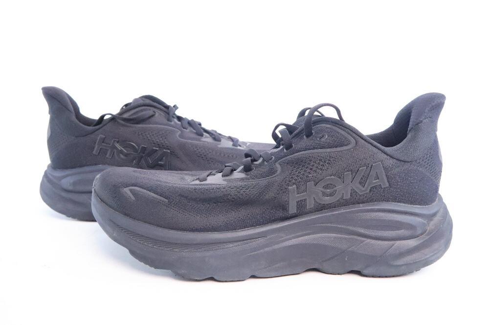 Hoka One One Clifton 10 Black 1162030-BBLC Men's Size 9.5D #67